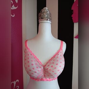Victoria's Secret Pink Mesh Polka Dot Bralette